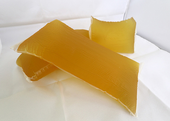 Koerierlabels Warm smelten PSA Kleefmiddel Goed bindend Geel Doorzichtige kleur